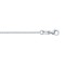 18ct White Gold Diamond Cut Cable 1.2mm Chain 16-18 Inch Extender