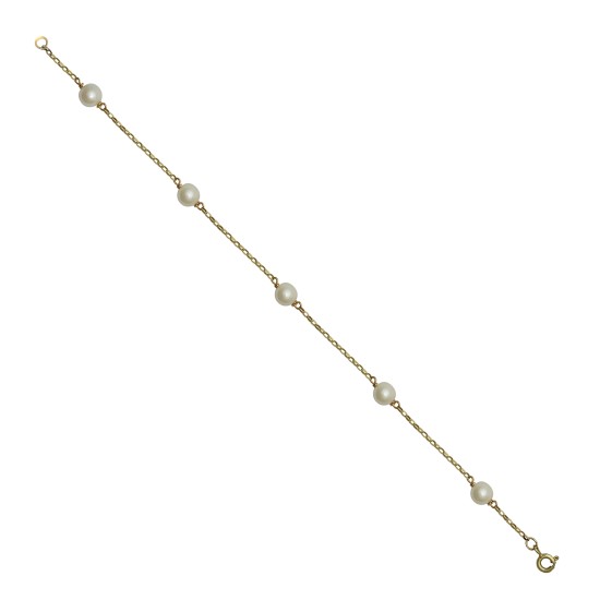 9ct Yellow Gold 6mm Akoya Cultured Pearls by the Inch