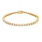 9ct Yellow Gold 6.00ct Claw Set LAB Grown Diamond Line Bracelet