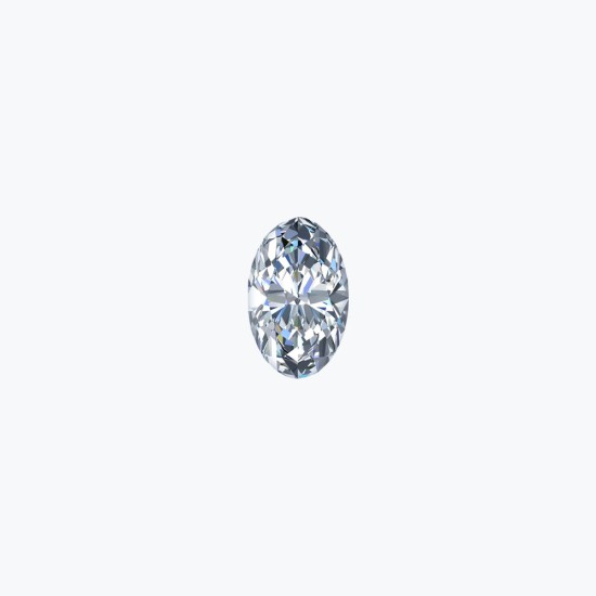 0.25cts/4.00mm Laboratory Grown Oval Cut D colour VS clarity diamond