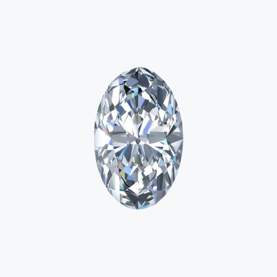 Certificated 2.00cts/8.00mm Laboratory Grown Oval Cut D colour VS clarity diamond