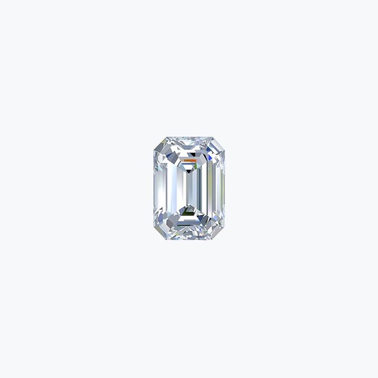 Certificated 0.50cts/5.00mm Laboratory Grown Emerald Cut D colour VS clarity diamond