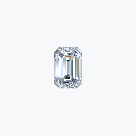 Certificated 0.70cts/5.70mm Laboratory Grown Emerald Cut D colour VS clarity diamond