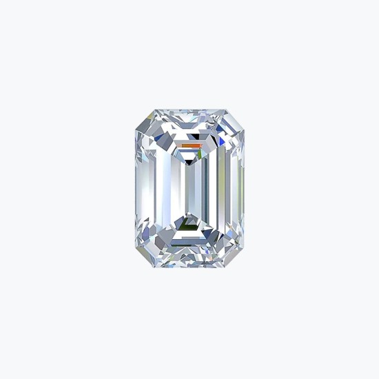 Certificated 1.50cts/7.30mm Laboratory Grown Emerald Cut D colour VS clarity diamond