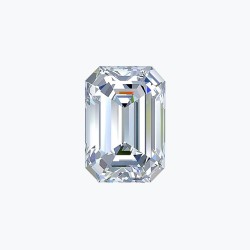 Certificated 2.00cts/8.00mm Laboratory Grown Emerald Cut D colour VS clarity diamond