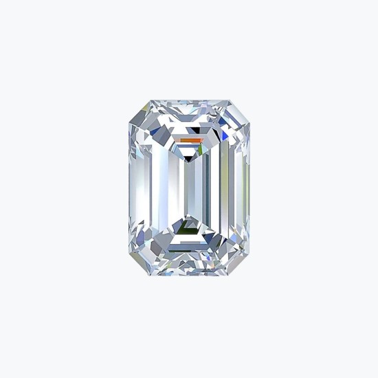 Certificated 2.00cts/8.00mm Laboratory Grown Emerald Cut D colour VS clarity diamond