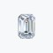 Certificated 2.00cts/8.00mm Laboratory Grown Emerald Cut D colour VS clarity diamond