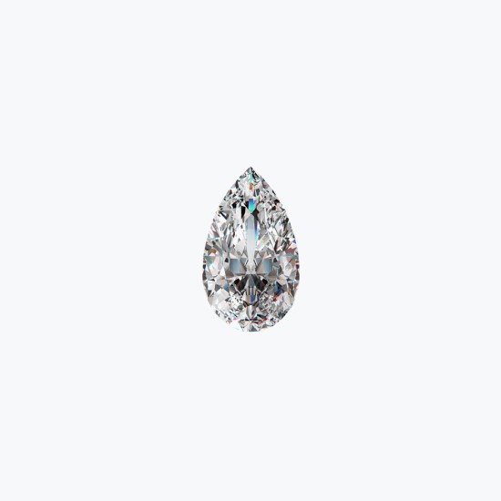 Certificated 0.50cts/5.00mm Laboratory Grown Pear Cut D colour VS clarity diamond
