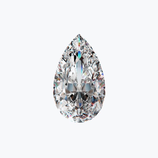 Certificated 2.00cts/8.00mm Laboratory Grown Pear Cut D colour VS clarity diamond