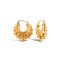 9ct yellow gold star patterned creole earrings