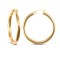925 Sterling Silver Gold Plated 3mm polished creole Hoop Earrings