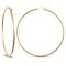 925 Sterling Silver Gold Plated 2mm polished creole Hoop Earrings