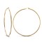 925 Sterling Silver Gold Plated 2mm polished creole Hoop Earrings
