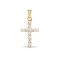 9ct Yellow Gold Natural Diamond Cross
