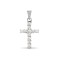 9ct White Gold Natural Diamond Cross