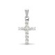 9ct White Gold Natural Diamond Cross