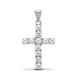 9ct White Gold Natural Diamond Cross