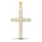 9ct Yellow Gold Natural Diamond Cross