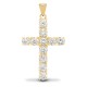 9ct Yellow Gold Natural Diamond Cross