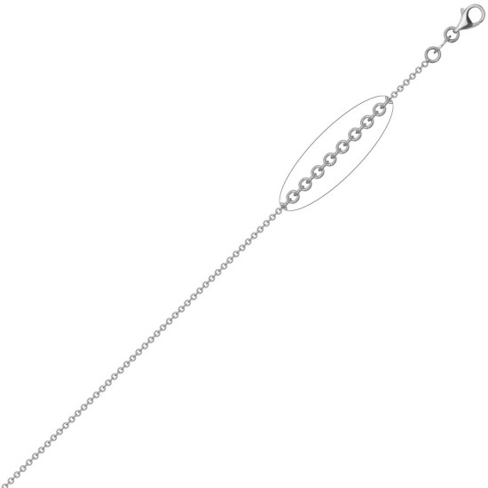 925 Sterling Silver White Rolo Chain 2.0mm Gauge Pendant Chain