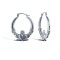 925 Sterling Silver polished Claddagh creole earrings