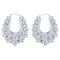 925 Sterling Silver Oval Spiked Creole Earrings