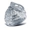 925 Sterling Silver hand finished heavy weight saddle ring hand-set with cubic zirconia stones