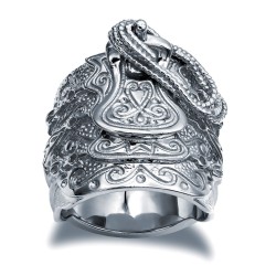 925 Sterling Silver hand finished heavy weight saddle ring
