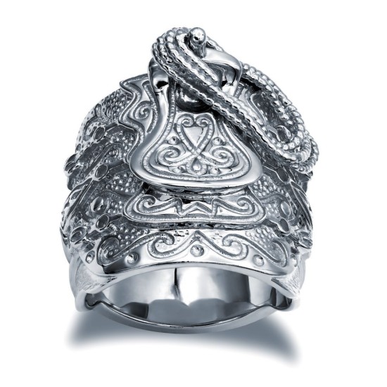 925 Sterling Silver hand finished heavy weight saddle ring