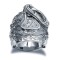 925 Sterling Silver hand finished heavy weight saddle ring