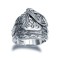 925 Sterling Silver hand finished heavy weight saddle ring