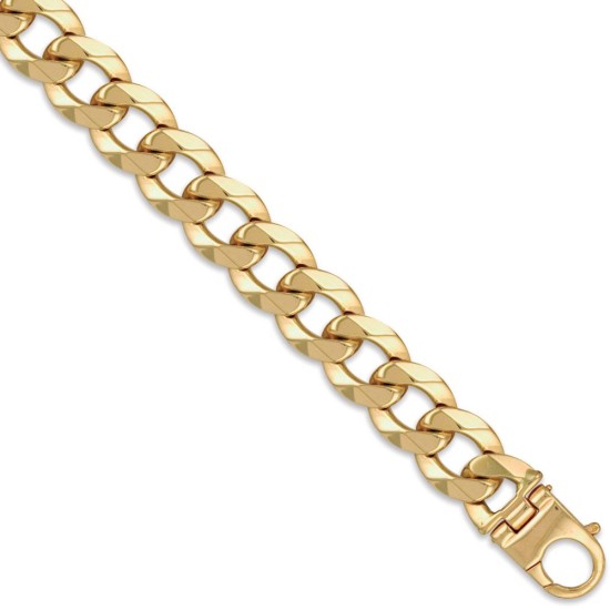 925 Sterling Silver Traditional Heavy Weight Curb Link 20mm Gauge Bracelet