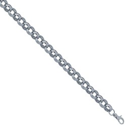 925 Sterling Silver CZ set and Patterened Belcher Bracelet