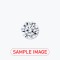 Certificated 1.64cts/7.44mm Natural Round Brilliant-cut H colour Si2 clarity diamond