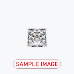 Certificated 1.01cts/5.61 x 5.71mm Natural Princess-cut H colour VS1 clarity diamond