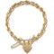 9ct Yellow Gold Filigree Padlock Bracelet