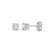 Lab 9ct White Gold 4.00ct 4 Claw Diamond Solitaire Stud Earrings