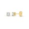 Lab 9ct Yellow Gold 4.00ct 4 Claw Diamond Solitaire Stud Earrings