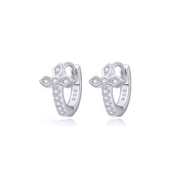 925 Silver Rhodium Plated CZ Set Earrings
