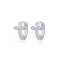 925 Silver Rhodium Plated CZ Set Earrings