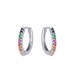 925 Silver Rhodium Plated CZ Set Earrings