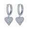 925 Silver Rhodium Plated CZ Set Earrings