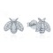 925 Silver Rhodium Plated CZ Set Stud Earrings