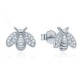 925 Silver Rhodium Plated CZ Set Stud Earrings