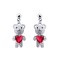 925 Silver Rhodium Plated CZ Set Stud Earrings