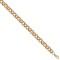 9ct Yellow Gold CZ set and Patterened Belcher 13.5mm Gauge Bracelet