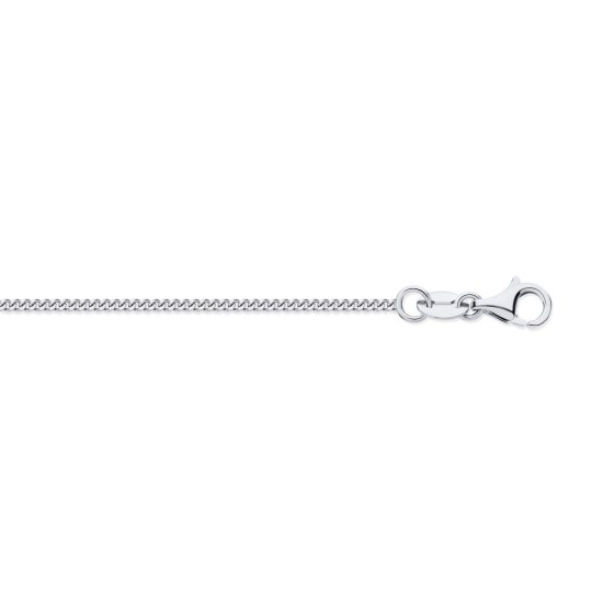 950 Platinum Diamond Cut Curb 1.25mm Pendant Chain