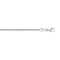 950 Platinum Diamond Cut Spiga 1.10mm Pendant Chain