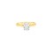 9ct Yellow Gold, 1.00ct Oval Cubic Zirconia Wed-fit Solitaire Ring