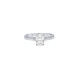 9ct White Gold, 1.00ct Oval Cubic Zirconia Wed-fit Solitaire Ring